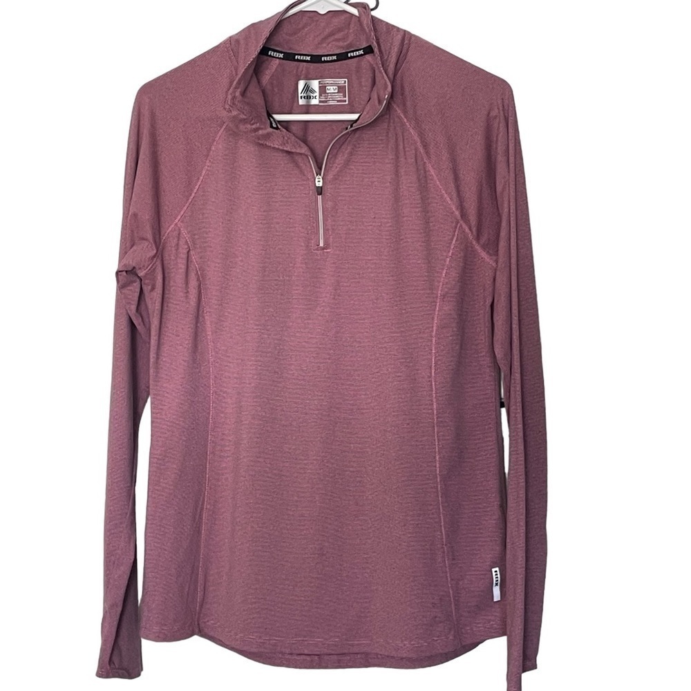 RBX PERFORMANCE PULL OVER 1/4 in ZIP  MAUVE SIZE M